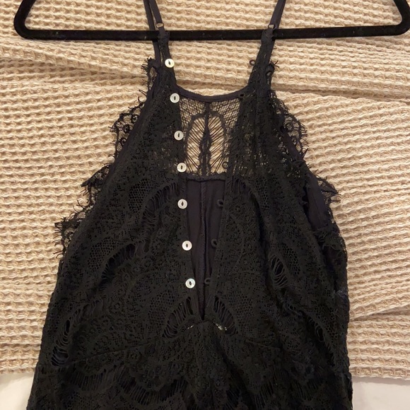 Free People Black Lace Mini Dress - Picture 2 of 3